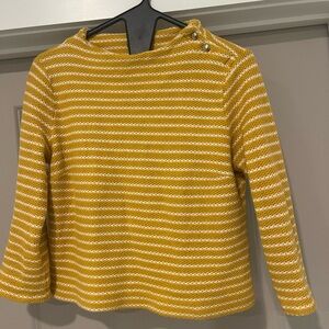 Talbots Striped Yellow and White Sweater